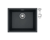 Мойка ALVEUS GRANITAL OMNI 30 DEEP BLACK-G90  550x450x198 с сифоном 1145083