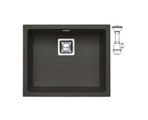 Мойка ALVEUS GRANITAL+ QUADRIX 50 DEEP BLACK-G90 560X460X200 с сифоном 1133398