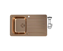 Мойка LINE MONARCH 20 COPPER 860X5001X в компл. с выпуском без сифона