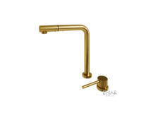 Смеситель Emar ЕС-7027 PVD Golden монтаж у окна