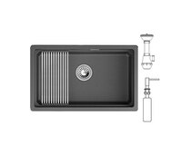 Мойка GRANULA KS-7303iU чёрный 730х450 мм